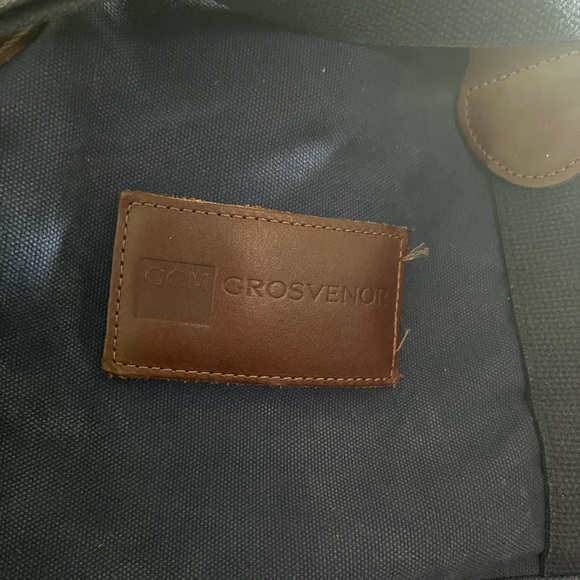 Grosvenor Elegant Blue and Brown Men's Duffel Bag - Picture 4 of 13